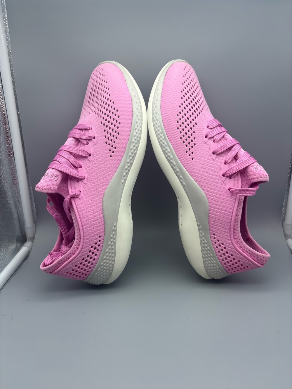 Crocs | LiteRide 360 Pacer Shoes - Pink White ; Womens 10 - Picture 3 of 8